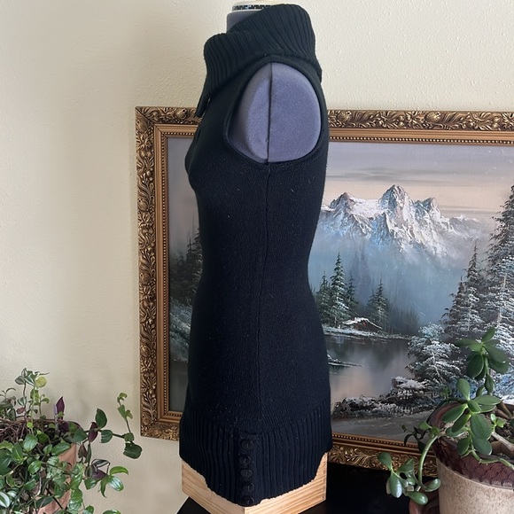 Black Mini Sweater Dress Red Paint - Picture 4 of 6